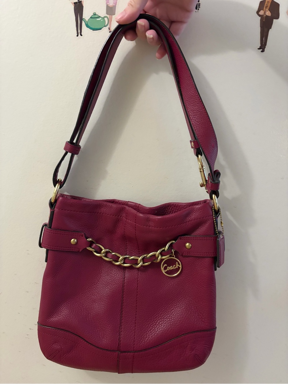 Coach Park Leather North/South Chain Duffle